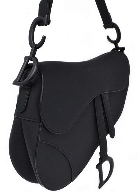 dior saddle bag matte black strap|christian dior saddle bag black.